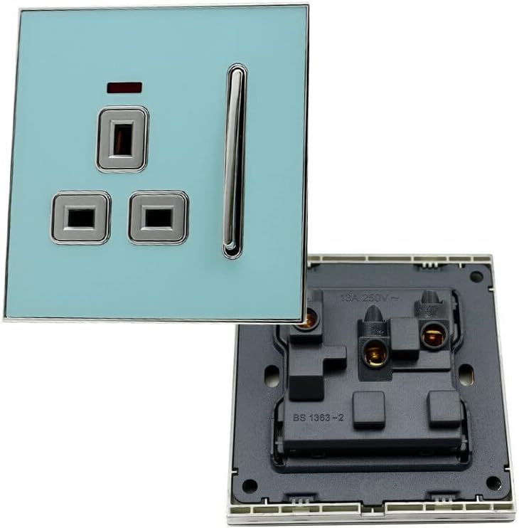 Screwless 13A Plug Socket with Satin Gold Insert – Blue or Gold Glossy - photo 9