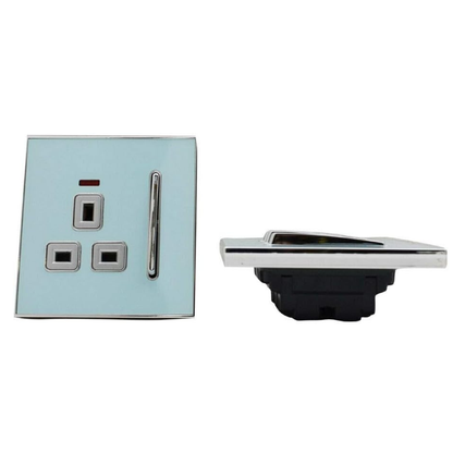 Screwless 13A Plug Socket with Satin Gold Insert – Blue or Gold Glossy - photo 10