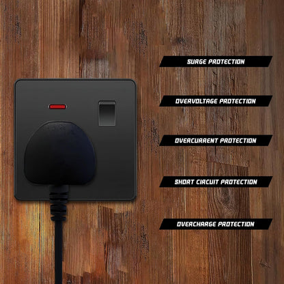 Screwless Flat Plate Switched Wall Socket 13A - photo 2
