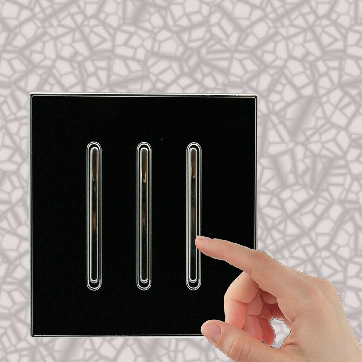 Screwless Light Switch 1, 2 & 3 Gang – Glossy, Brushed Chrome & Gold Finishes - photo 3