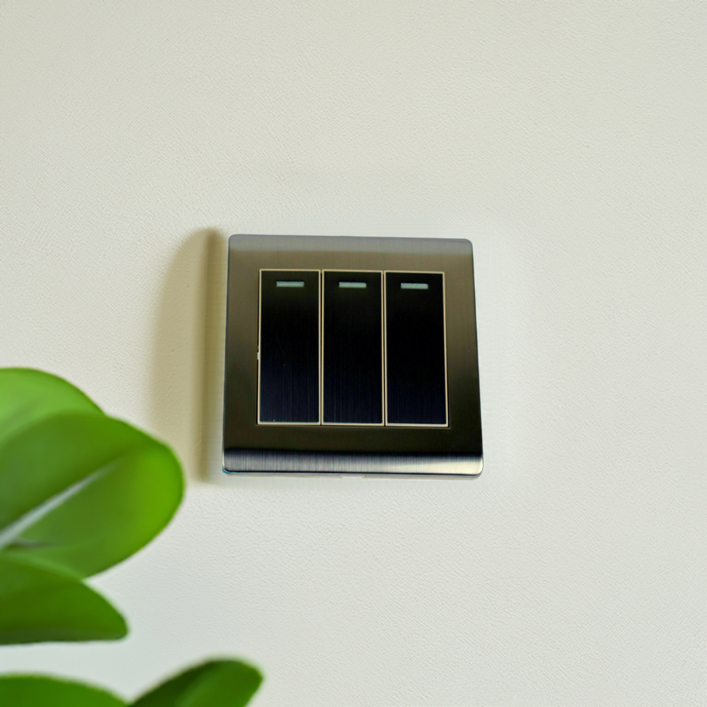 Screwless Light Switch 1, 2 & 3 Gang – Glossy, Brushed Chrome & Gold Finishes - photo 2