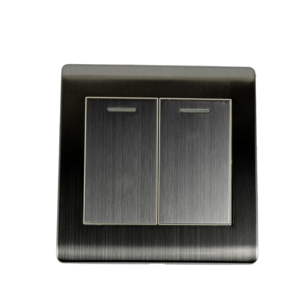 Screwless Light Switch 1, 2 & 3 Gang – Glossy, Brushed Chrome & Gold Finishes - photo 8