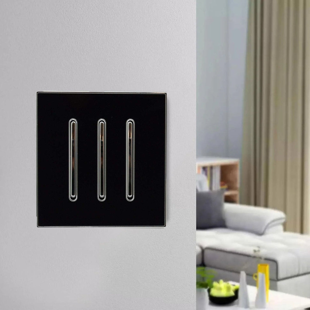 Screwless Light Switch 1, 2 & 3 Gang – Glossy, Brushed Chrome & Gold Finishes - photo 2