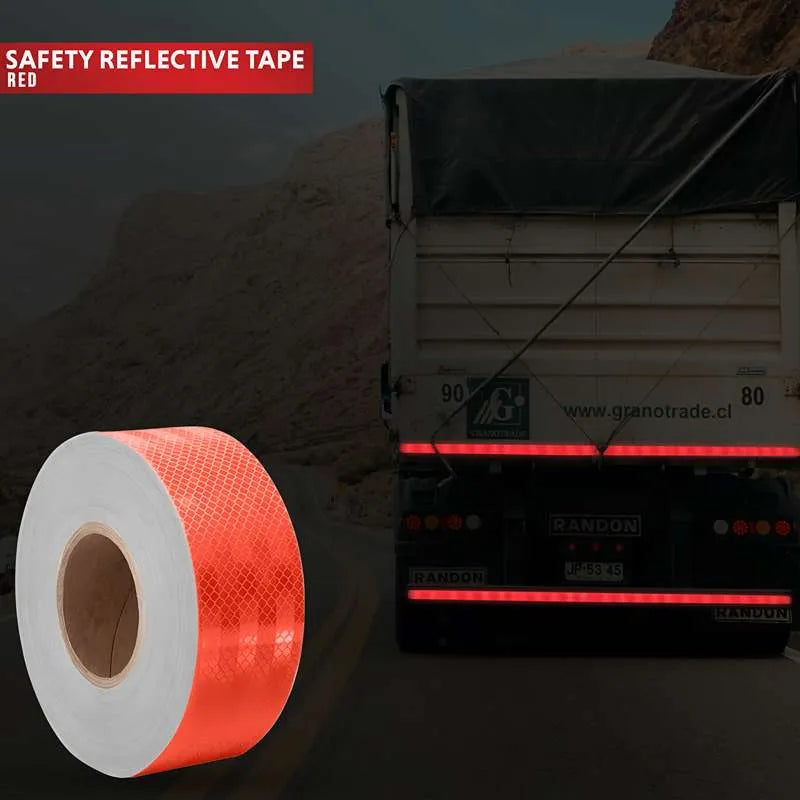 Reflective Safety Tape 5 cm x 25 m – Red & Silver, Red or Yellow - photo 4