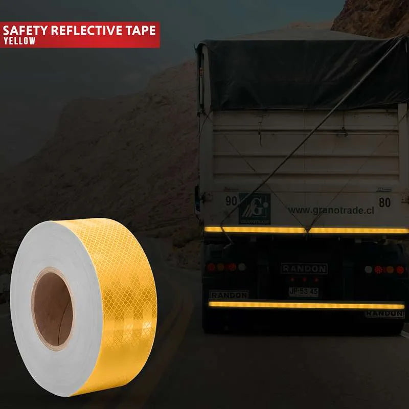 Reflective Safety Tape 5 cm x 25 m – Red & Silver, Red or Yellow - photo 5