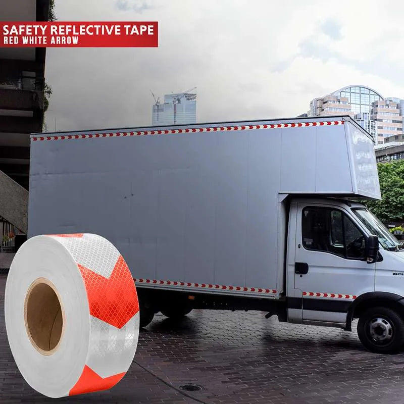Reflective Safety Tape 5 cm x 25 m – Red & Silver, Red or Yellow - photo 7