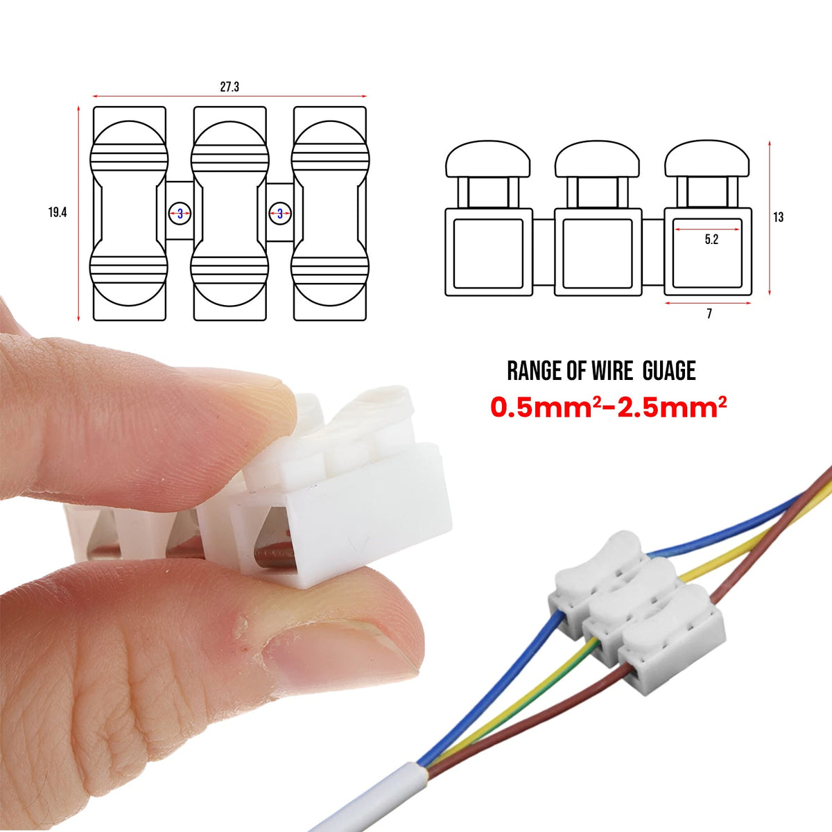 Self-Locking Quick Splice Wire Connectors 250V - photo 4