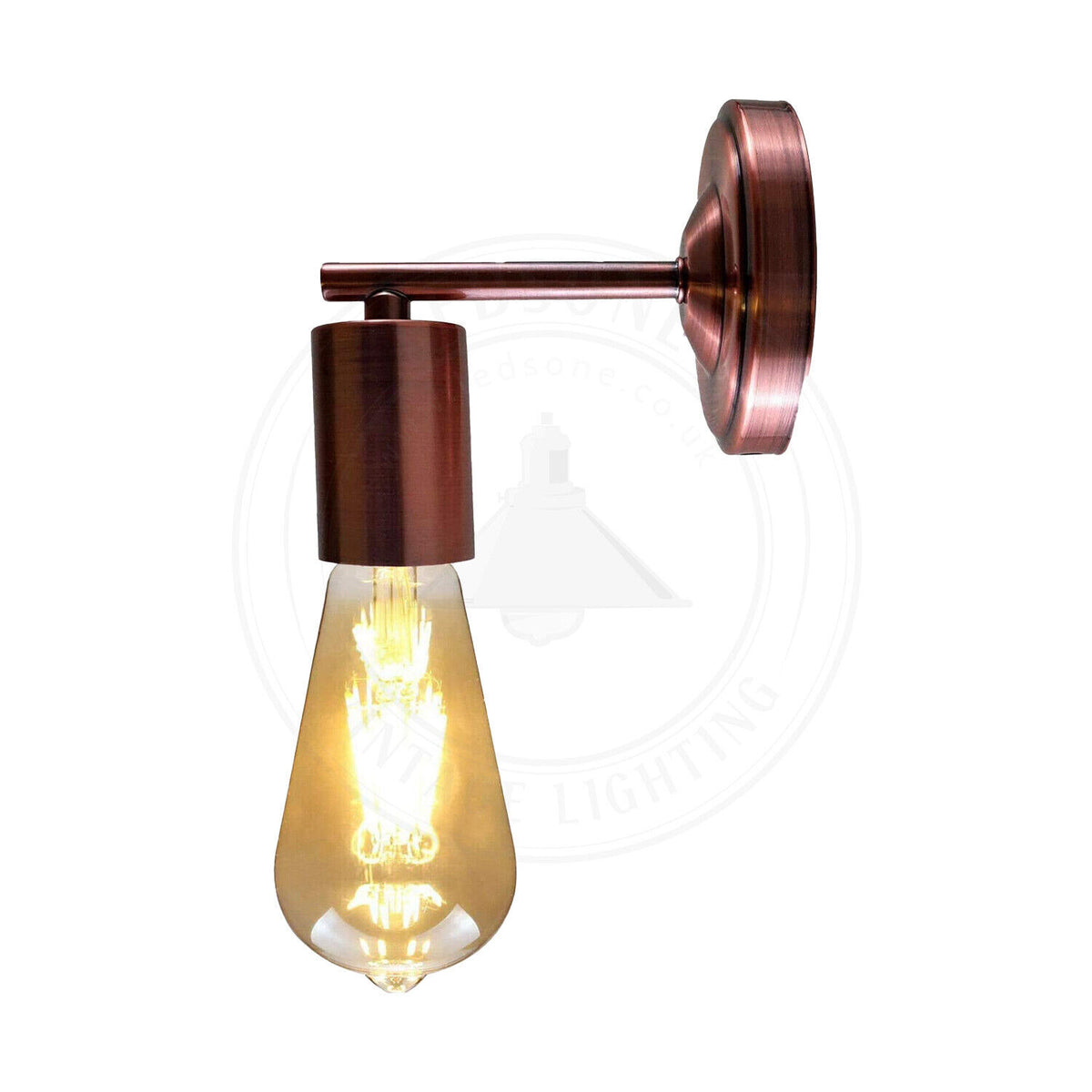 Short Arm Wall Light – 7 Finishes, E27 - Copper, 108 mm, Without Bulb