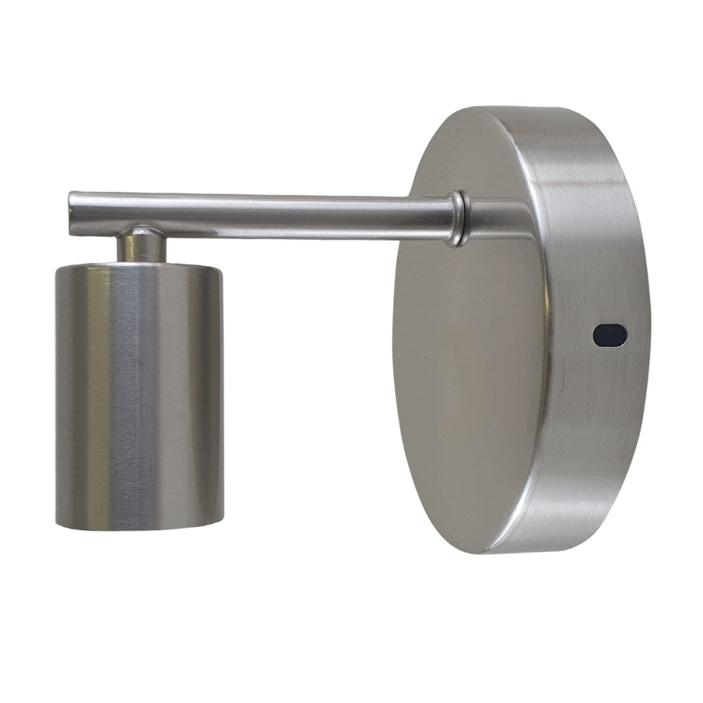 Short Arm Wall Light – 7 Finishes, E27 - Satin Nickel, 125 mm, Without Bulb