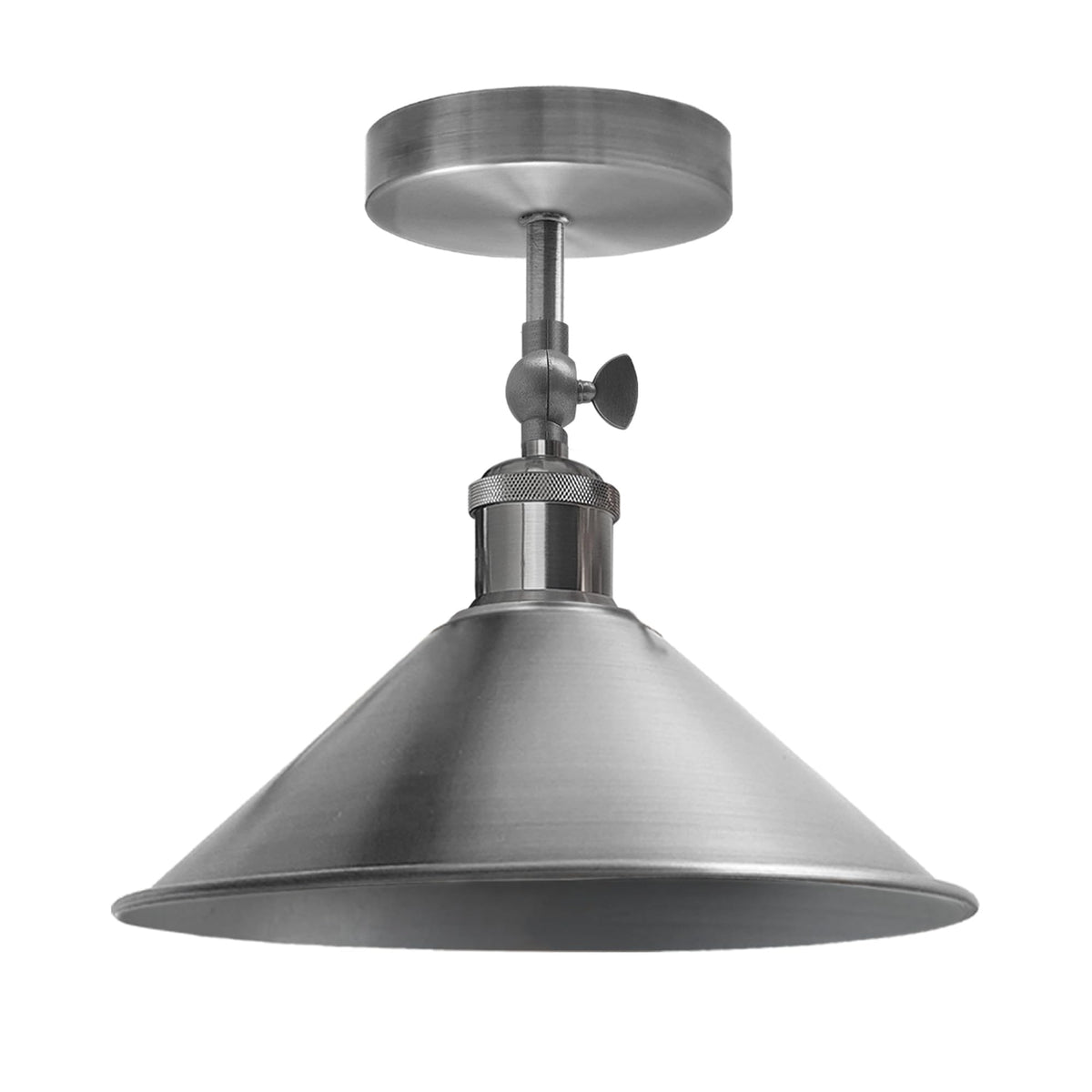 Adjustable Semi Flush Light with Switch – Wall or Ceiling, E27, with Shade - photo 27