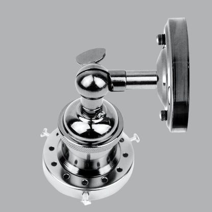Adjustable Semi Flush Light with Switch – Wall or Ceiling, E27, with Shade - Chrome, No Shade 108 mm Rose Shade Ring, Without Bulb