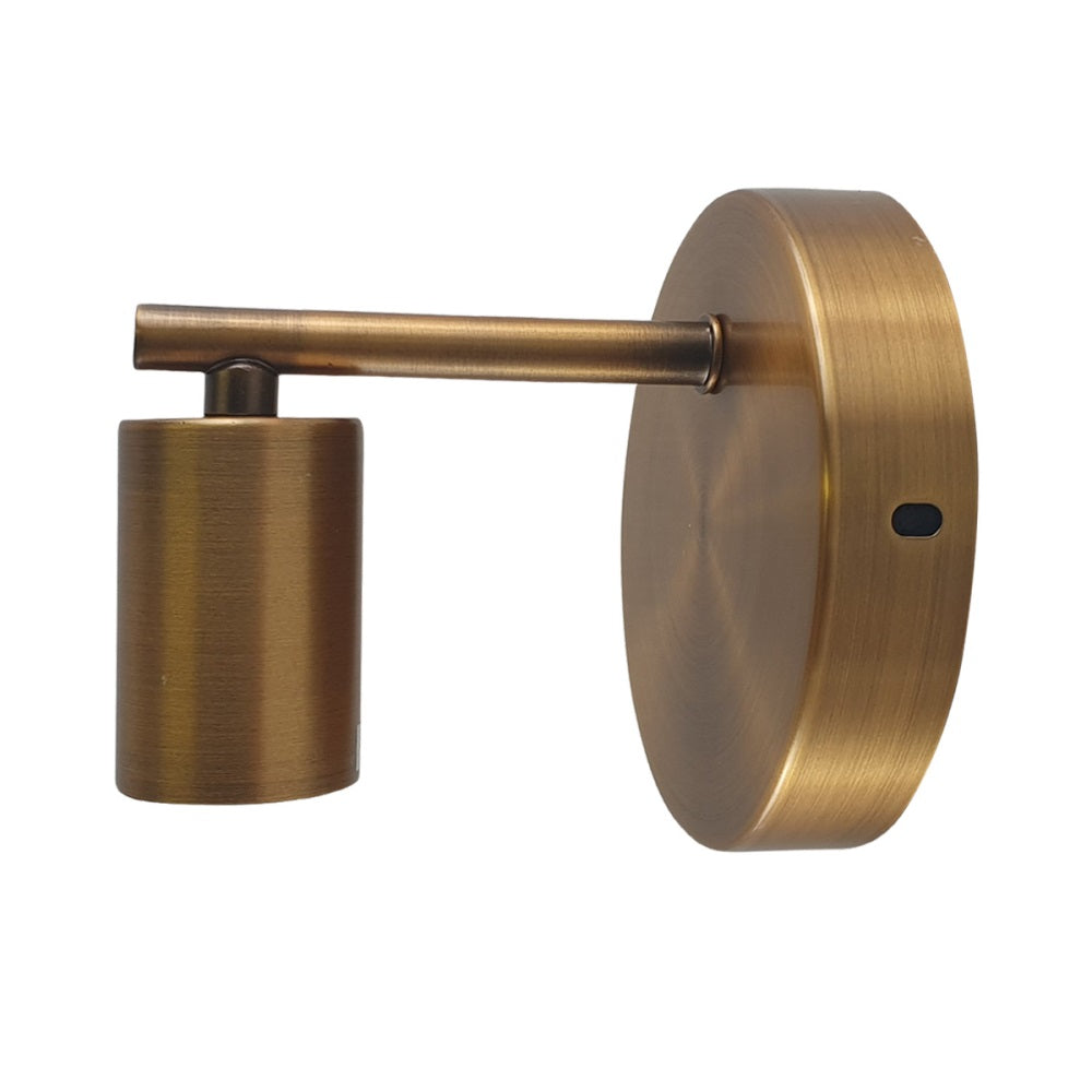 Short Arm Wall Light – 7 Finishes, E27 - Yellow Brass, 125 mm, Without Bulb