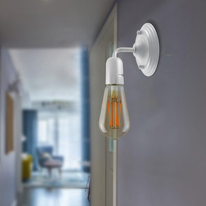 Short Arm Wall Light Holder – 8 Finishes, E27 - photo 4