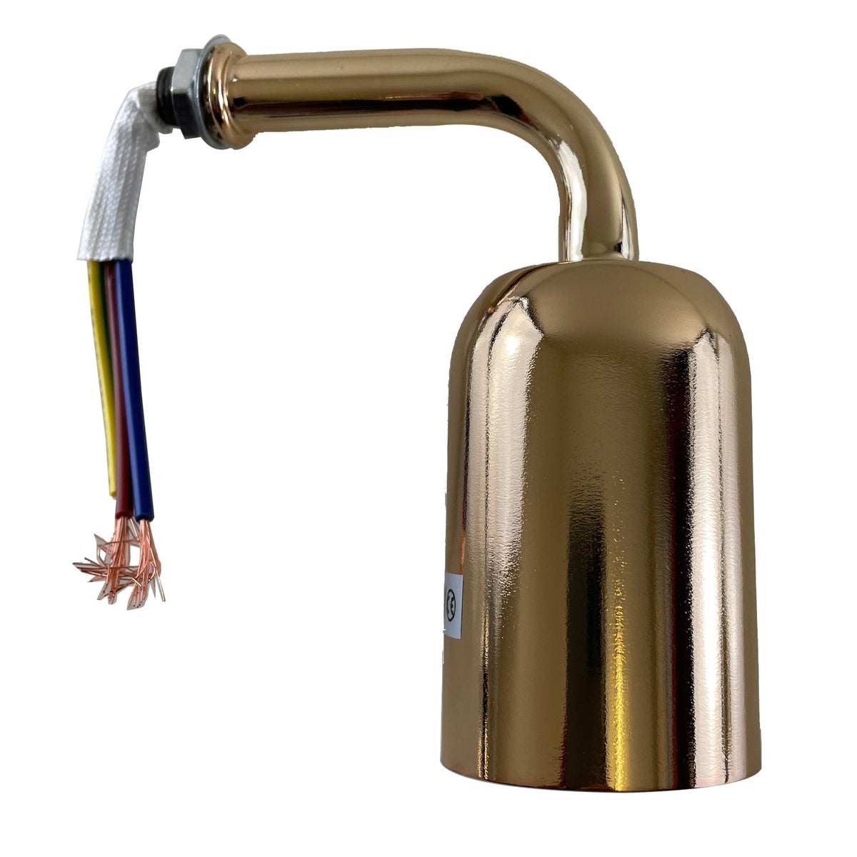 Short Arm Wall Light Holder – 8 Finishes, E27 - French Gold, No Shade, Holder Only, Without Bulb
