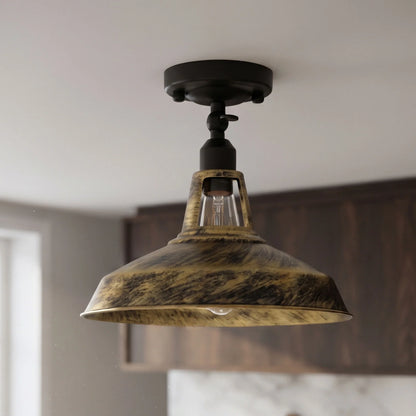 Short Arm Wall or Ceiling Light with Shade – Black, White, E27 - photo 13