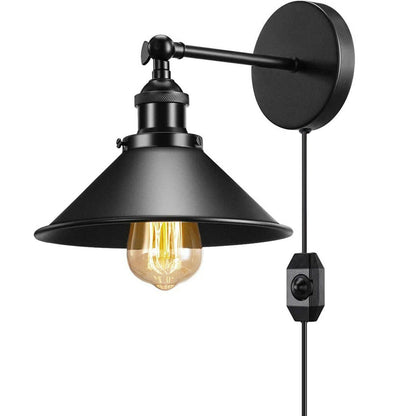 Short Arm Wall or Ceiling Light with Shade – Black, White, E27 - photo 56