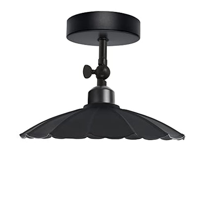 Short Arm Wall or Ceiling Light with Shade – Black, White, E27 - photo 22