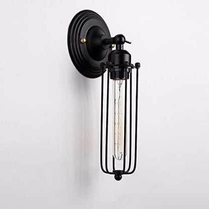 Short Arm Wall or Ceiling Light with Shade – Black, White, E27 - Black, WCLD Black, Without Bulb