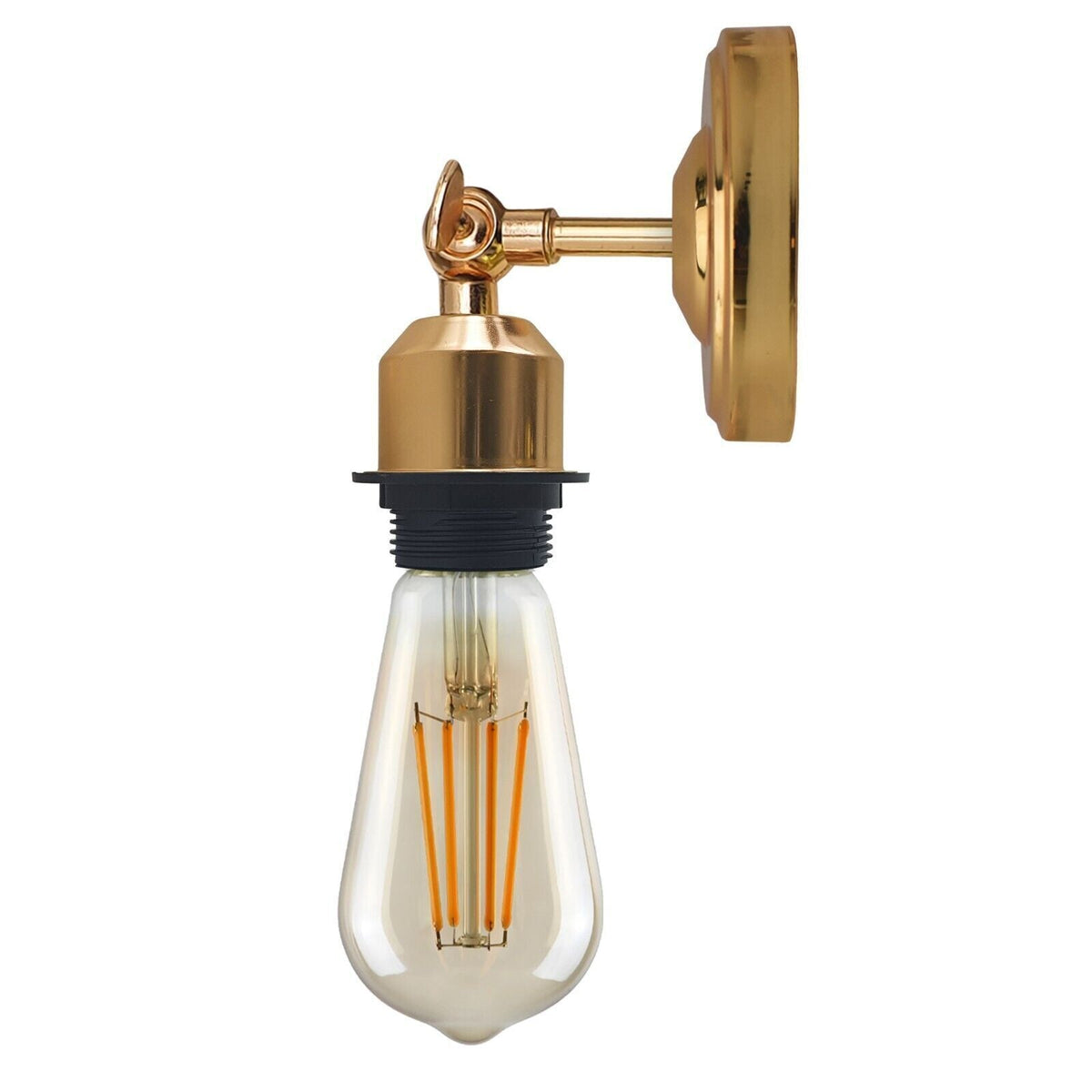 Short Arm Wall Sconce with Shade – Chrome, Copper, French Gold & more - photo 10