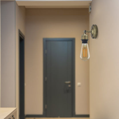 Short Arm Wall Sconce with Shade – Chrome, Copper, French Gold & more - photo 4