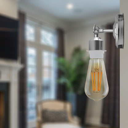 Short Arm Wall Sconce with Shade – Chrome, Copper, French Gold & more - photo 6