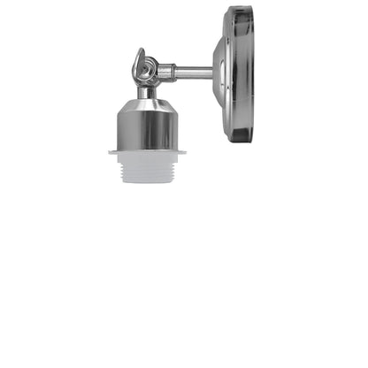 Short Arm Wall Sconce with Shade – Chrome, Copper, French Gold & more - Chrome, No Shade 108 mm Rose, Without Bulb