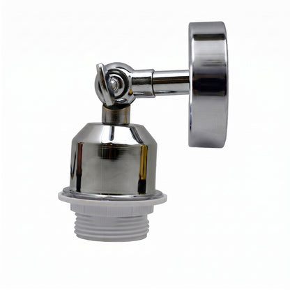 Short Arm Wall Sconce with Shade – Chrome, Copper, French Gold & more - Chrome, No Shade, Without Bulb