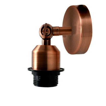 Short Arm Wall Sconce with Shade – Chrome, Copper, French Gold & more - Copper, No Shade, Without Bulb
