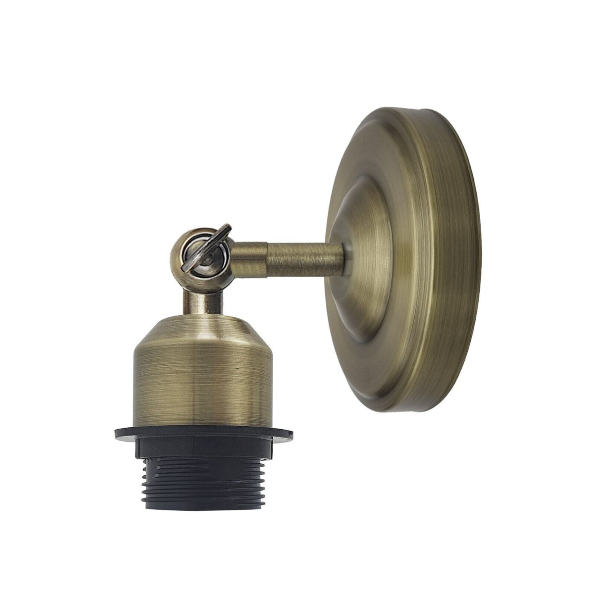 Short Arm Wall Sconce with Shade – Chrome, Copper, French Gold & more - Green Brass, No Shade 108 mm Rose, Without Bulb