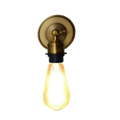 Short Arm Wall Sconce with Shade – Chrome, Copper, French Gold & more - Yellow Brass, No Shade 108 mm Rose, Without Bulb