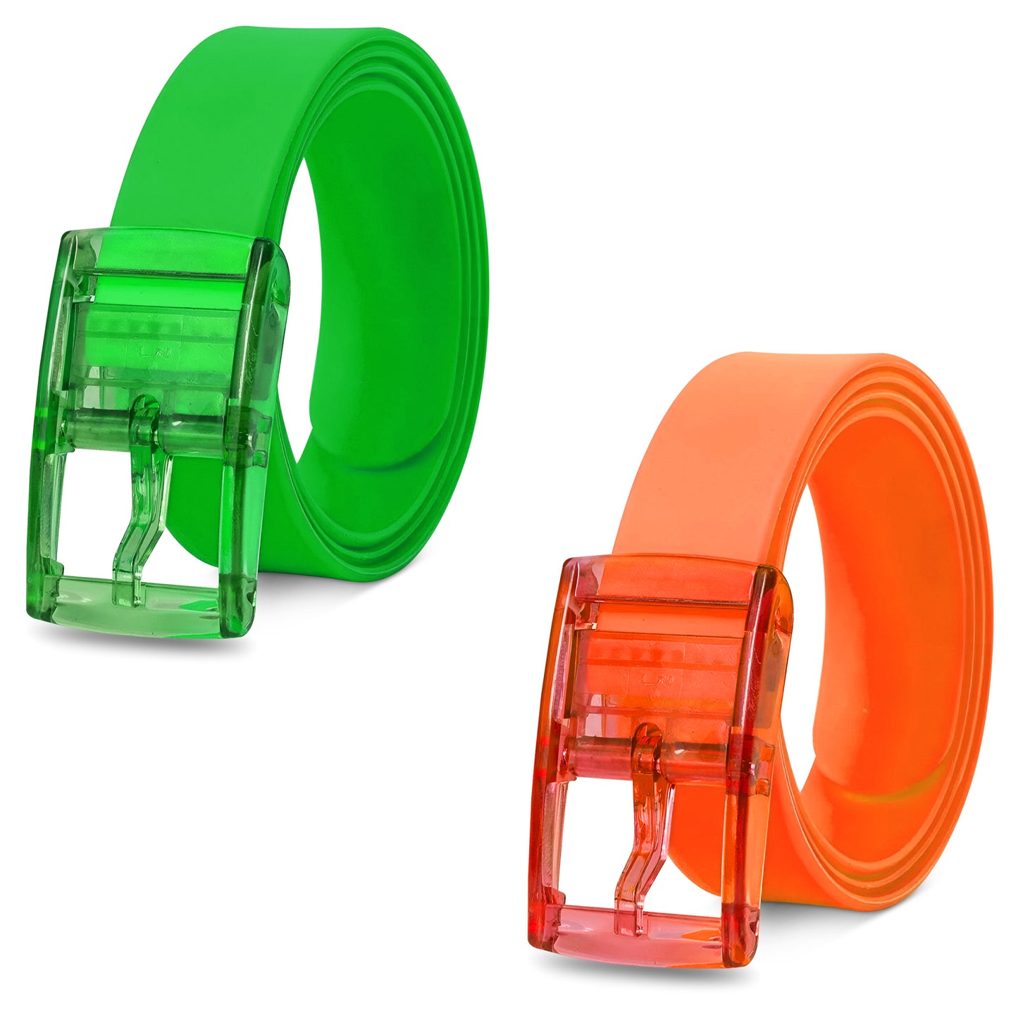 Geometric Buckle Silicone Belt  