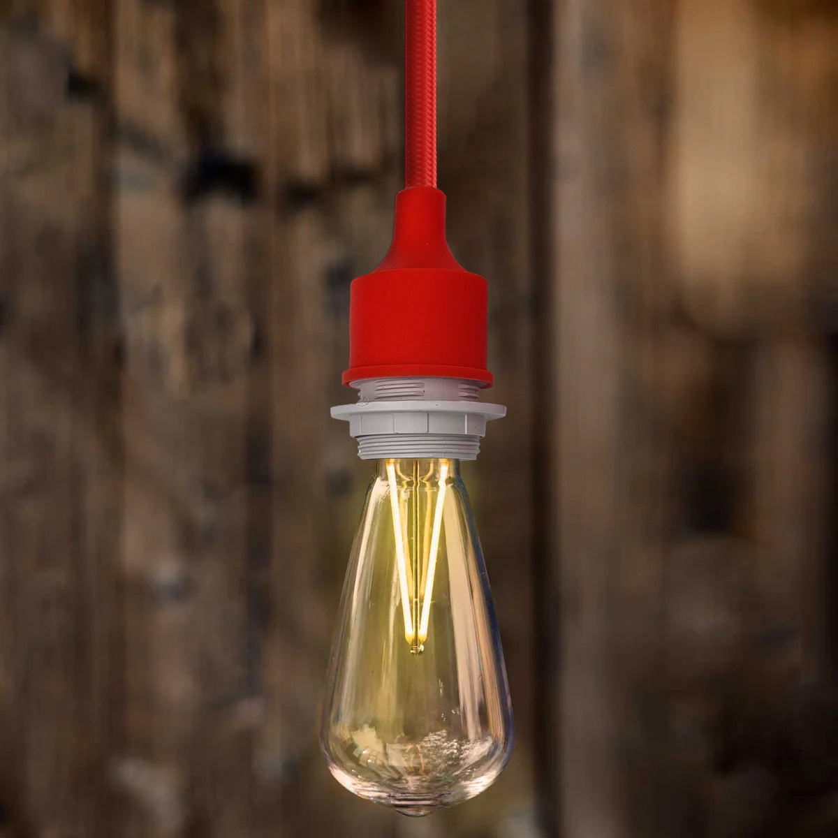 Silicone Swag Pendant Light – 1 m Fabric Cable, E27, 8 Colours - photo 5