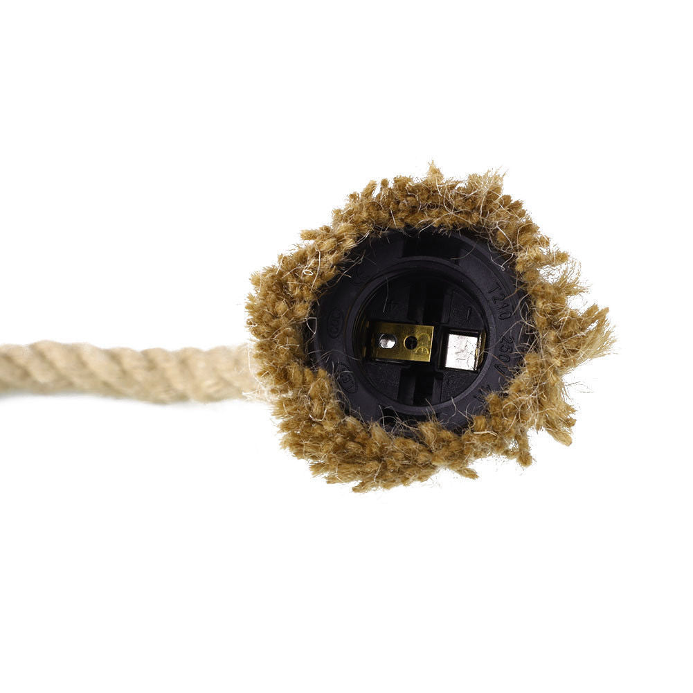 Natural Hemp Rope Pendant Light – Single Drop, 95 cm, E27 - photo 3