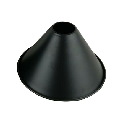 Small Metal Cone Lamp Shade – Easy Fit, 18 or 22 cm, 13 Finishes - Black, 18 cm with Reducer Ring, Single