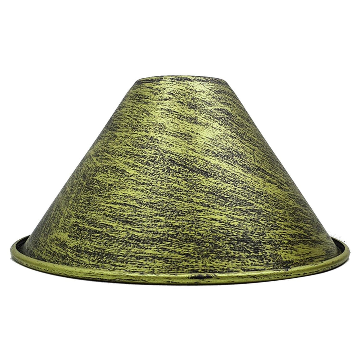 Small Metal Cone Lamp Shade – Easy Fit, 18 or 22 cm, 13 Finishes - Brushed Brass, 18 cm with Reducer Ring, Single