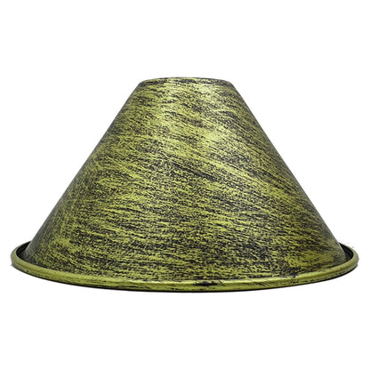 Small Metal Cone Lamp Shade – Easy Fit, 18 or 22 cm, 13 Finishes - Brushed Brass, 18 cm with Reducer Ring, Single
