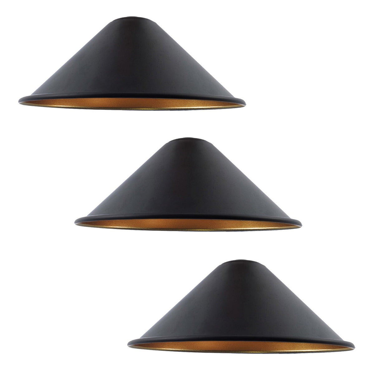Small Metal Cone Lamp Shade – Easy Fit, 18 or 22 cm, 13 Finishes