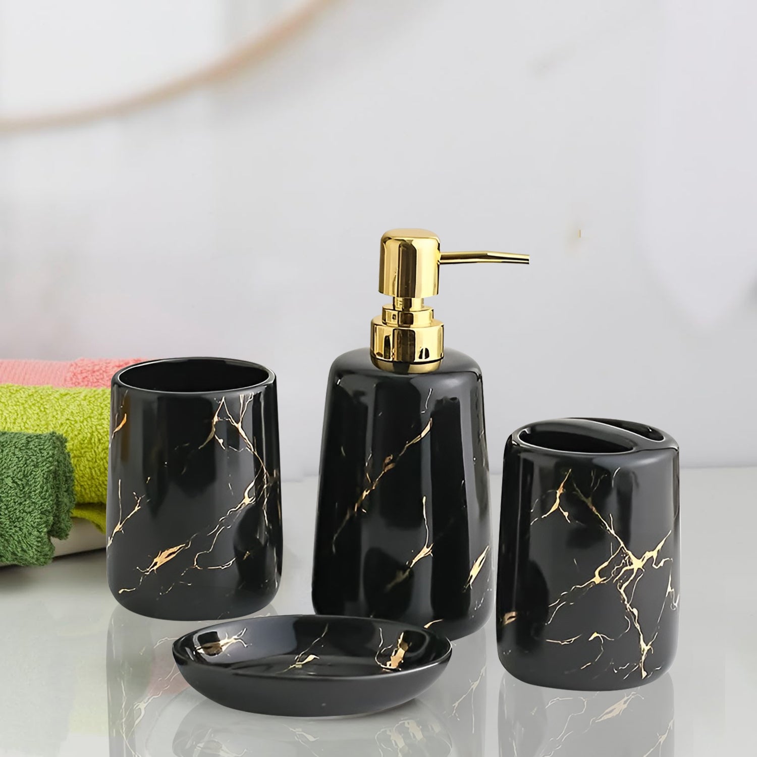4pcs bathroom set soap dispenser