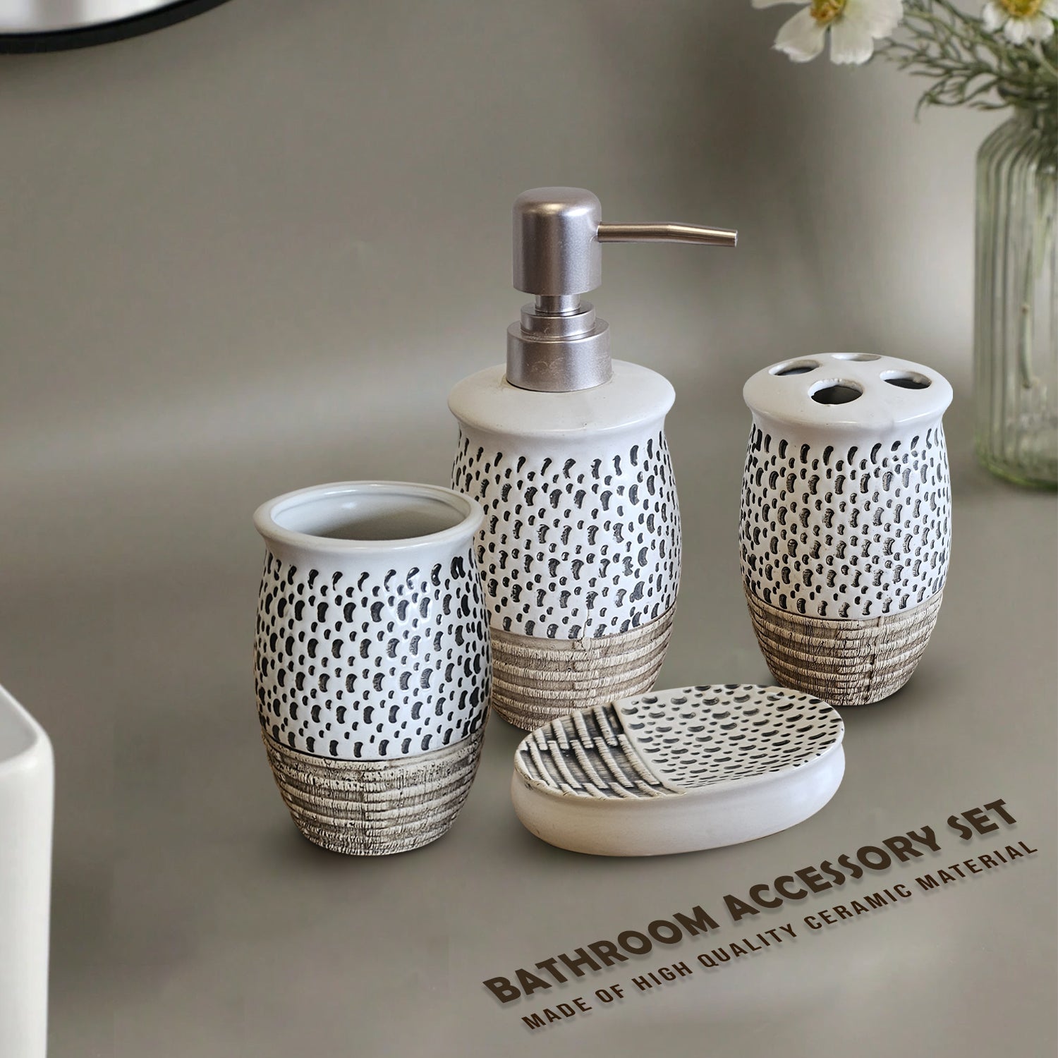4pcs bathroom set soap dispenser