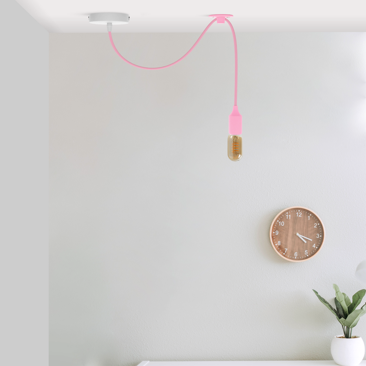 Silicone Pendant Light – 1 m Swag Cable, Bare E27, 7 Colours - photo 6
