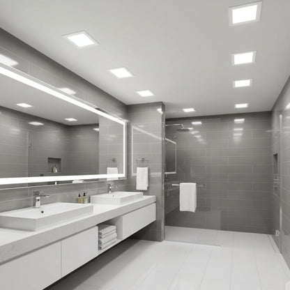Square Recessed LED Panel 22W – Slim, Cool White 6000K - photo 12