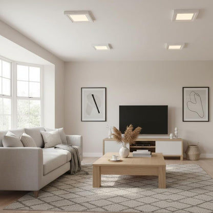 Square Recessed LED Panel Light 5W – Slim, Cool White 6000K - photo 3