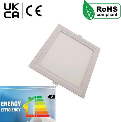 Square Recessed LED Panel 22W – Slim, Cool White 6000K - photo 9