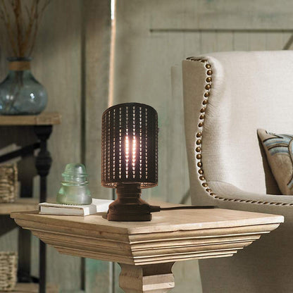 Steampunk Pipe Table Lamp Black – Cage, Shade or Lamp Only - photo 2