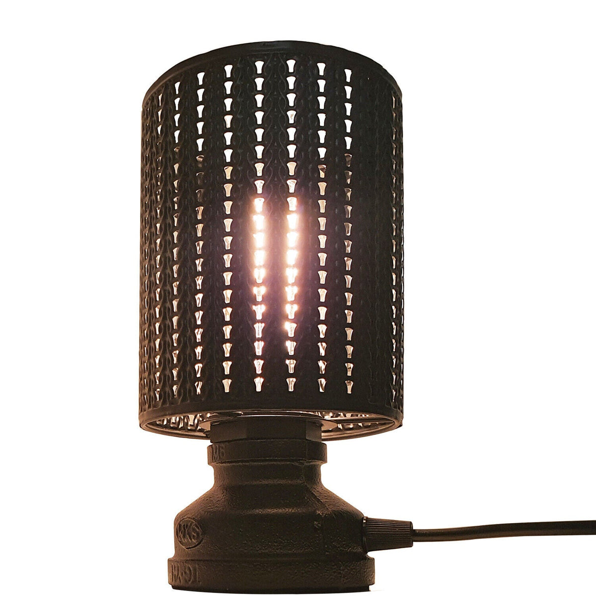 Steampunk Pipe Table Lamp Black – Cage, Shade or Lamp Only - photo 5