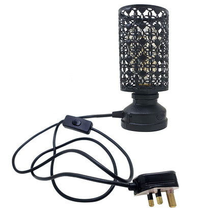 Steampunk Pipe Table Lamp Black – Cage, Shade or Lamp Only - photo 11
