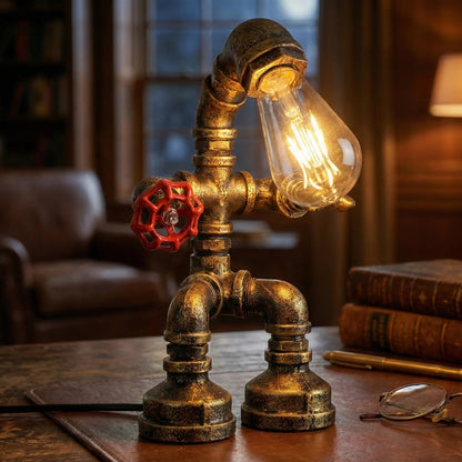 Steampunk Robot Pipe Table Lamp E27