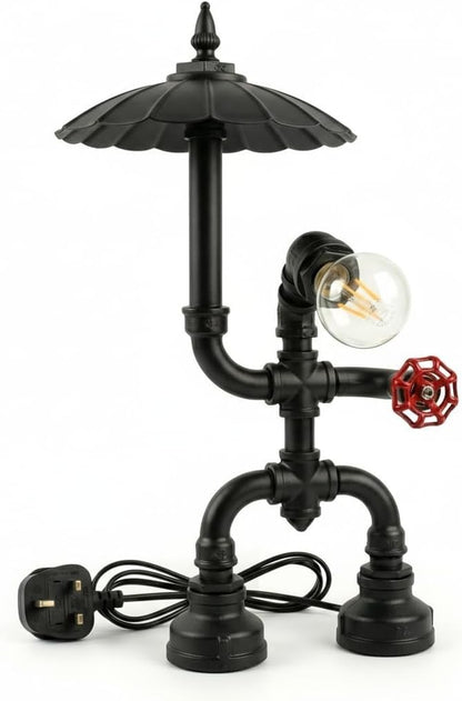 Steampunk Robot Pipe Table Lamp E27 - photo 14