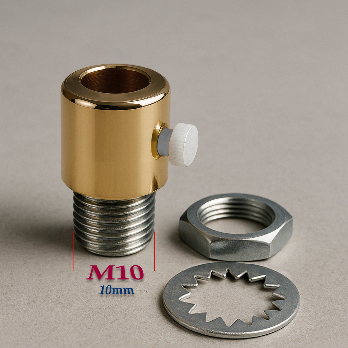 M10 Strain Relief Cord Grip with Nut & Washer – 8 Finishes - French Gold, Standard, Pack of 5