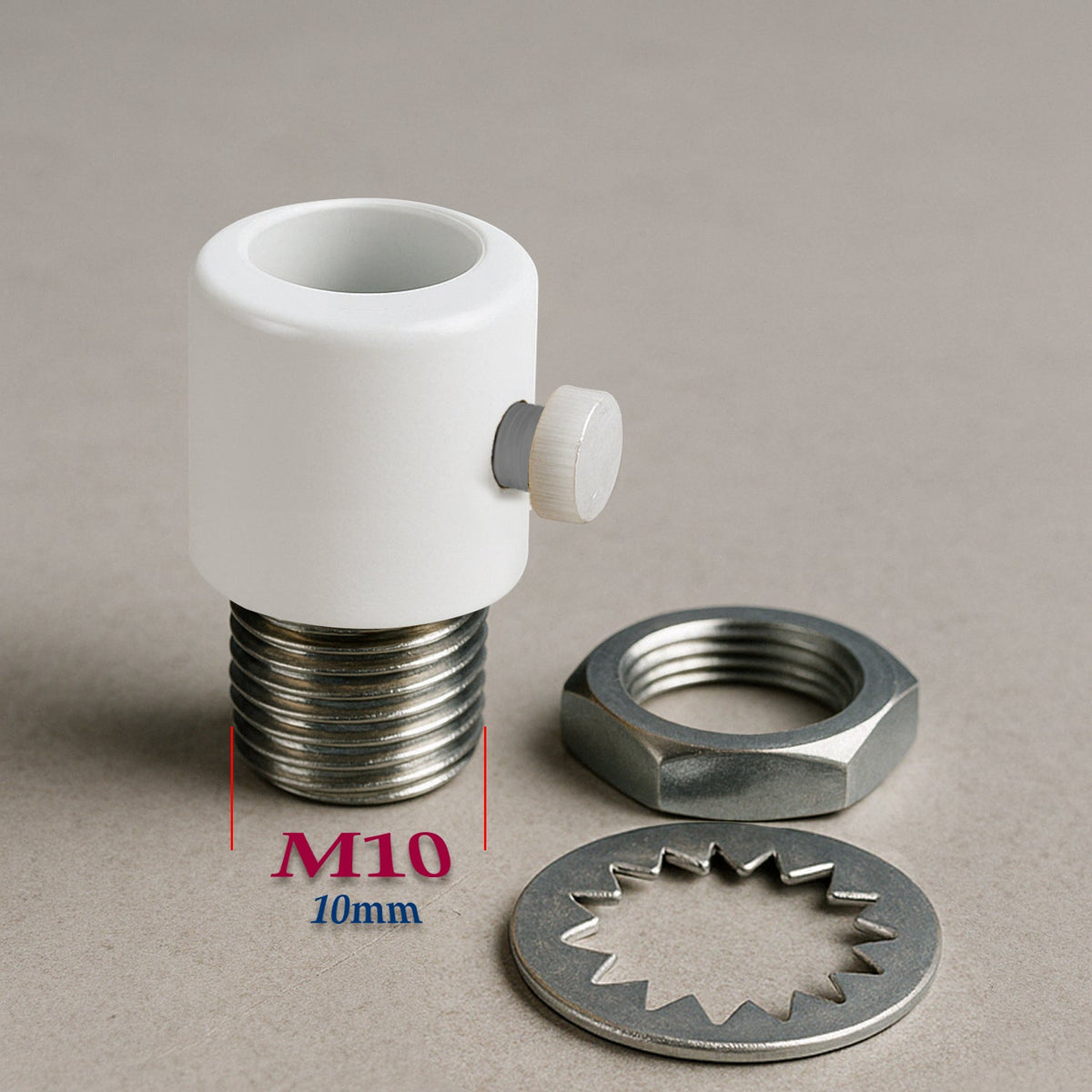 M10 Strain Relief Cord Grip with Nut & Washer – 8 Finishes - White, Standard, Pack of 5
